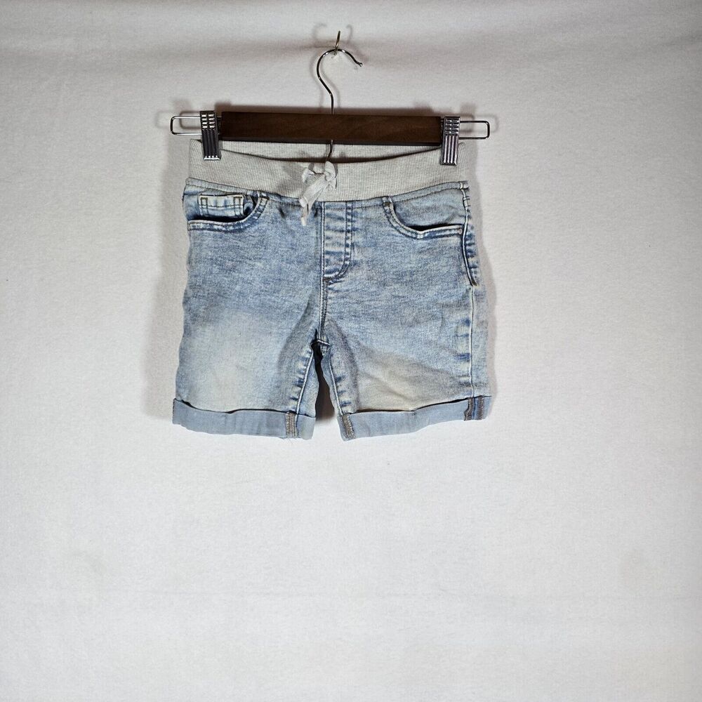 Wonder Nation Girls Denim Pull On Shorts Size Medium 7-8 Blue 22 x 12